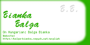 bianka balga business card